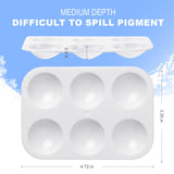 Mltanccy 32 PCS Paint Tray Palette, White Plastic Paint Pallets, 6 Well Rectangular Paint Watercolor Palette for Students, Premium Paint Holder Tray for Painting Party, DIY Craft and Art Class Mltanccy