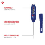 Escali DHP3 Advanced Digital Waterproof Meat Thermometer, Temperature Hold, Protective Sheath Handle IPX7 Protection Escali