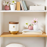 Pearhead Pet Ceramic Forever in Our Hearts Urn, Pet Memorial, Dog Or Cat Keepsake Urn, Rainbow Bridge, Gold Pearhead