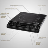 Duxtop 1800W Portable Induction Cooktop Countertop Burner, Black 9100MC/BT-M20B duxtop