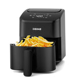 DEIME Air Fryer 3 Qt, Small Airfryer Digital Space Saving Compact, Bake, Reheat, Roasts for Quick Easy Meals, Mini Compact & Quiet, Nonstick & Dishwasher Safe Basket (Black) deime