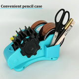 Blue Heat Tape Dispenser Sublimation - Multiple Roll Cut Heat Tape Dispenser to PreCut Heat Transfer Tape Heat Resistant Tape, Semi-Automatic Tape Dispenser Manual Video & 1" Core for Scotch Tapes SHDSL