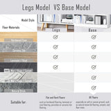 IOTXY Wooden Open Shelf Bookcase - 3-Tier Floor Standing Display Cabinet Rack with Legs, 8 Cubes Bookshelf, Warm White IOTXY