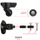OwnMy 45mm x 18mm Luggage Suitcase Replacement Wheels, Rubber Swivel Caster Wheels Bearings Repair Kits, A Set of 4 OwnMy