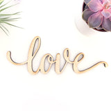 Love Wood Sign Home Décor Wall Art Unfinished 12" x 5" Woodums