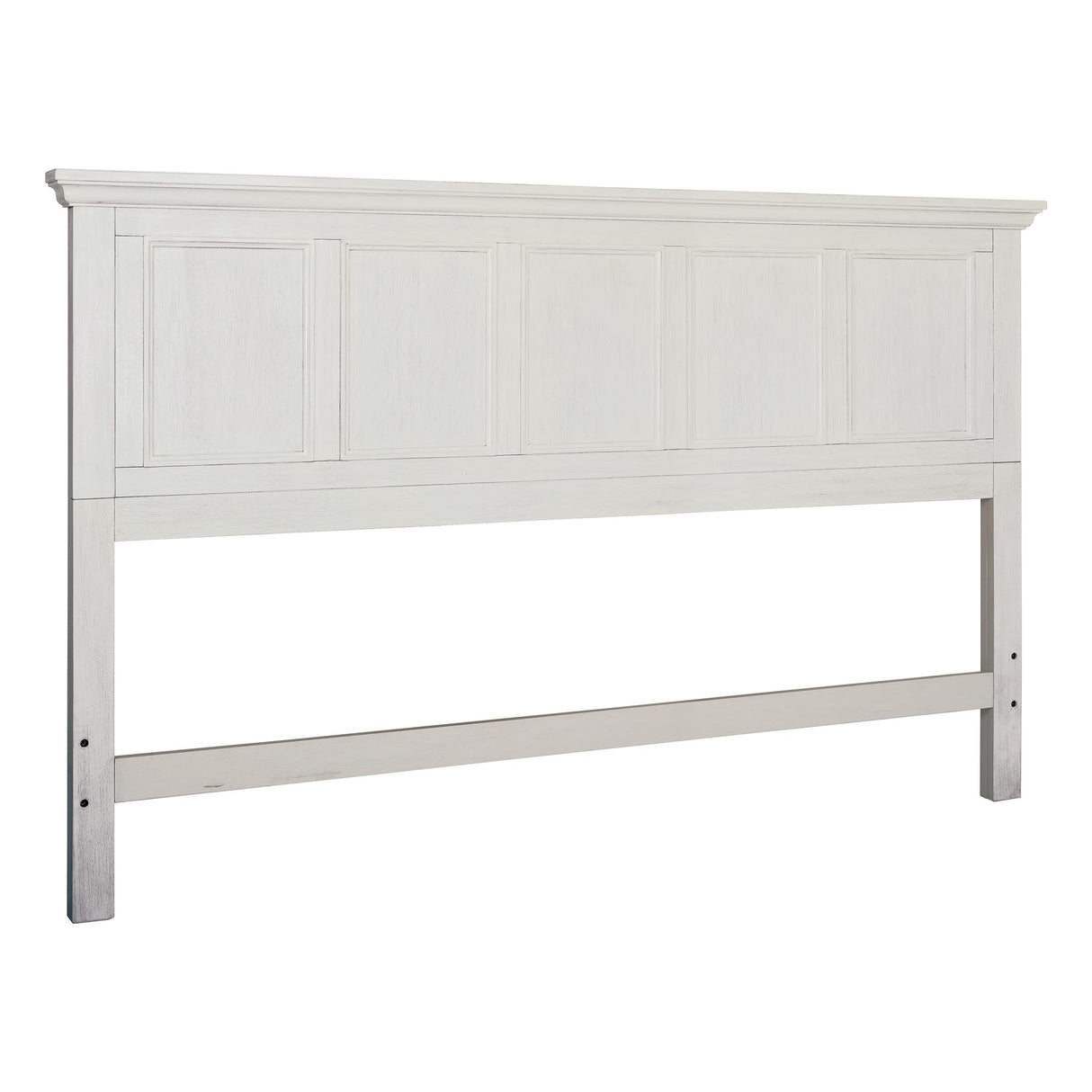 OSP Home Furnishings Farmhouse Basics King Headboard Only, Rustic White Finish OSP Home Furnishings