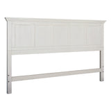 OSP Home Furnishings Farmhouse Basics King Headboard Only, Rustic White Finish OSP Home Furnishings