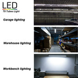TOPTRONED (10-Pack) 8ft LED Shop Light Fixture,V Shape 100W 18500LM 5000K (Daylight White),8 Foot, 96'' T8 Integrated LED Tube, Linkable Led Bulbs for Garage, Warehouse, Plug and Play, Clear Lens TOPTRONED