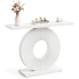 1Easylife Modern Console Table, Wooden Hallway Entry Table, Rectangular Sofa Tables for Living Room, Bed Room, Home Office, White 1Easylife