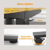 XINYAO Electric Standing Desk Height Adjustable Computer Desk, 48 Inches Sit Stand Desk Workstations with Hook, Ergonomic Table for Home Office Ajustable Height Table with Wheels XINYAO