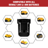 DKSIDKN 2 Pack USB Charger Adapter for Dewalt 20V Li-ion Battery with USB Output & Type-C Fast Charging Interface(Adapter Only) DKSIDKN