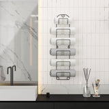 SODUKU Towel Racks for Bathroom Wall Mounted Metal Wine Rack Towel Shelf Towel Holder for Bath Black SODUKU