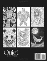 Zen Animals Coloring Book for Adults: Stress and Anxiety Relief Coloring Journey with 50 Wild Animals Designs, Flowers and Mandalas to Stay Mindful WoodArtSupply