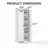 NewBeth 71" Tall Pantry Cabinet/Storage Cabinet, Wood Cupboard with 2 Door and 3 Adjustable Shelves for Kitchen, Dining Room, Living Room, Bathroom (Style 2) NewBeth