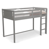 Delta Children Twin Loft Bed with Guardrail and Ladder (Coordinates with Batman, Spider-Man & Harry Potter Tents Sold Separately), Grey Delta Children