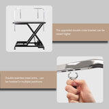 UDSONFY Electric Pet Dog Grooming Table, Heavy Duty Grooming Table Professional X-Lift for Large Dogs with Anti-Skid Non-Slip, Double Arms and Nooses, Adjustable Height from 10" up to 43", Black UDSONFY