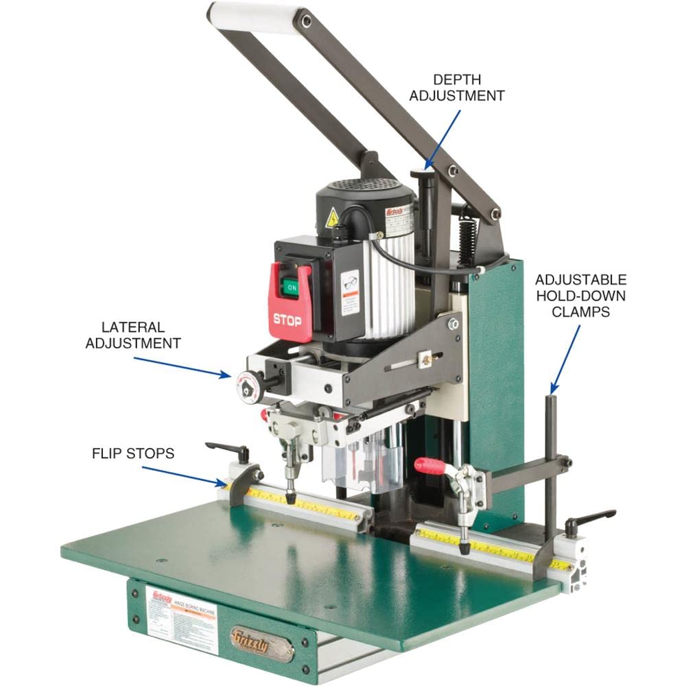 Grizzly Industrial G0718 - Hinge Boring Machine - WoodArtSupply