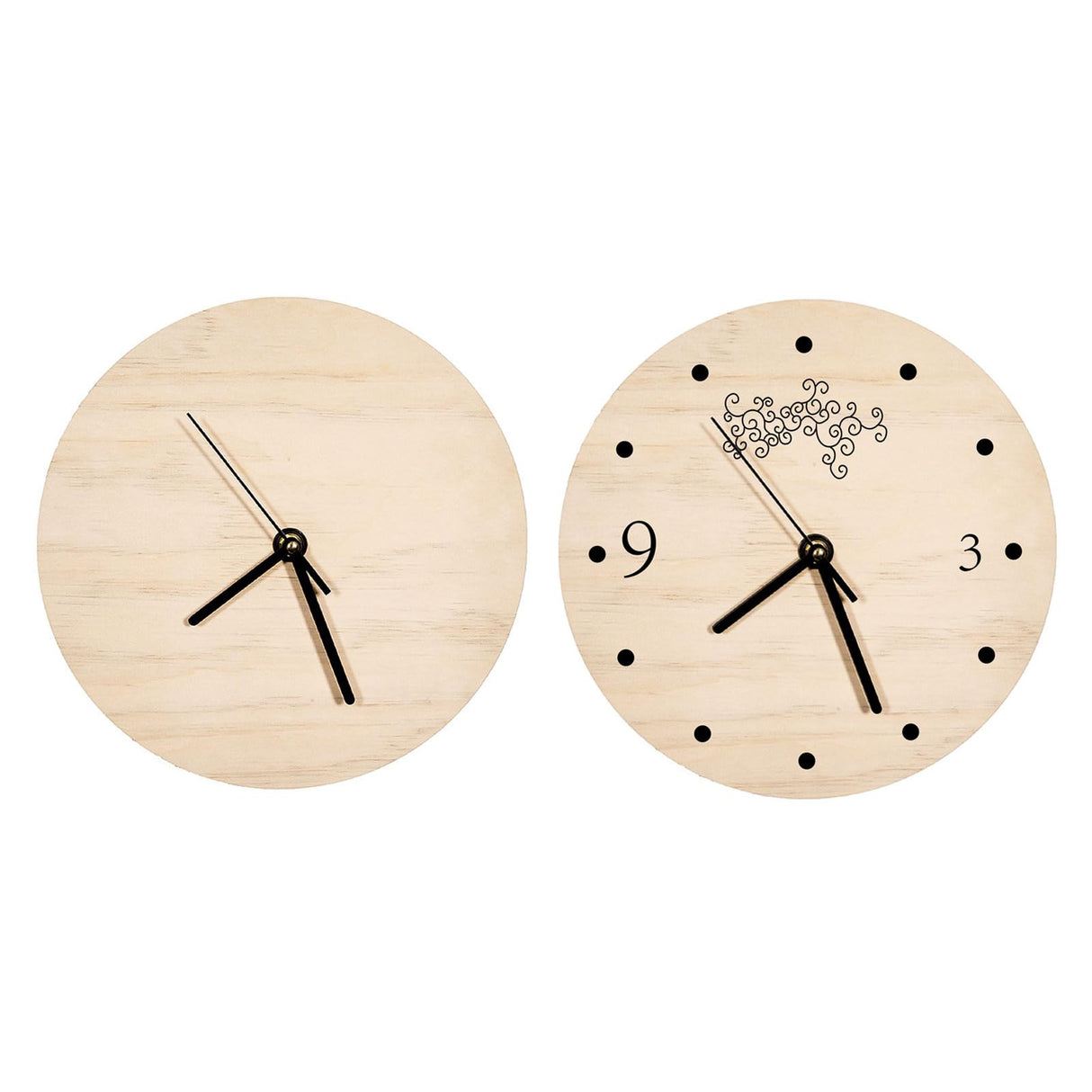 QOMOLANGMA 20pcs Sublimation Blank Clock Plywood Round Wall Clock Decor DIY Heat Transfer Press Printing Round Clock (11.8in(30cm)) QOMOLANGMA