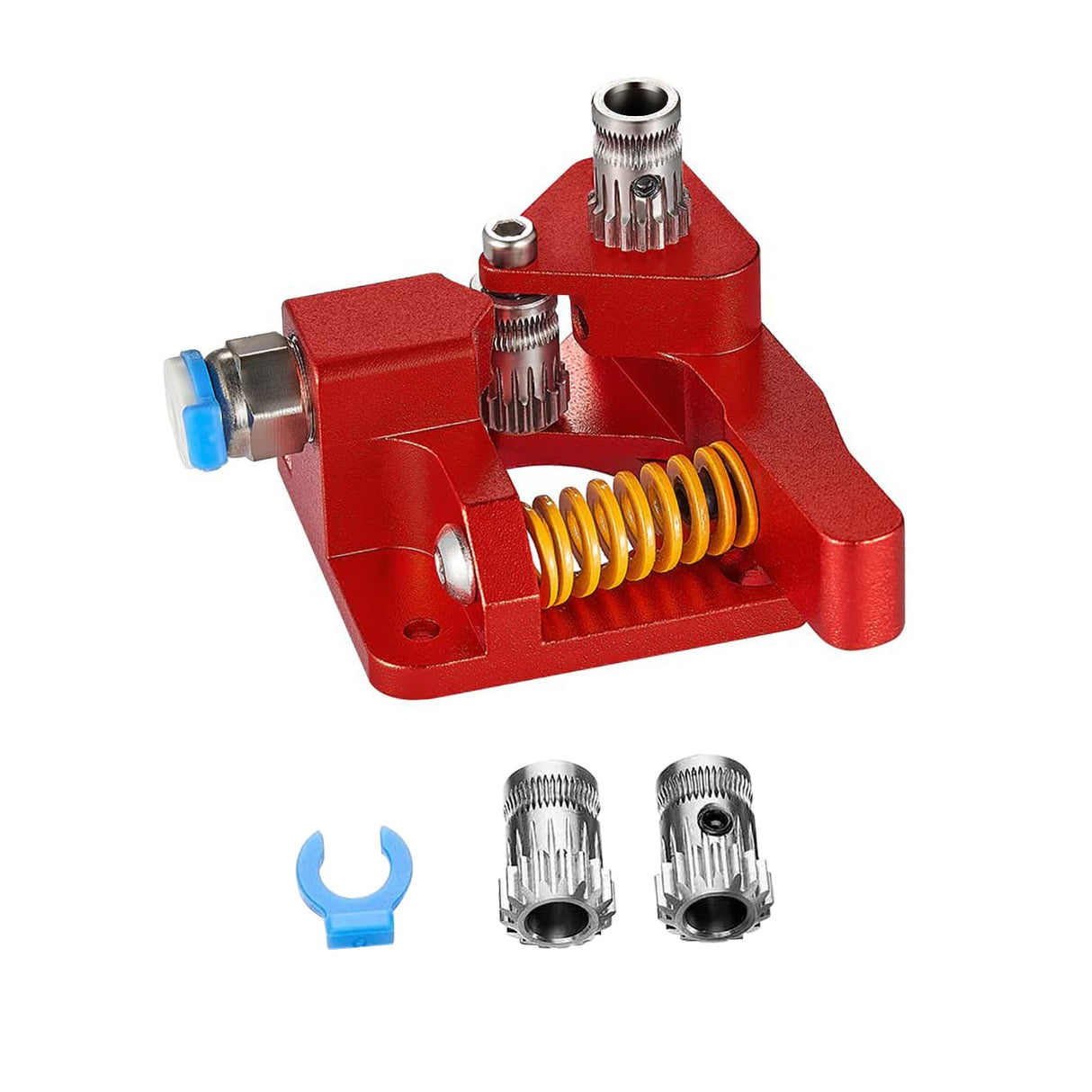 Dual Gear Extruder, Upgraded CR10 Twin Gear Extruder Ender 3 Extruder for Creality Ender 3, Ender 3V2, Ender 3 Pro, CR-10 3D Printers Olzzdda