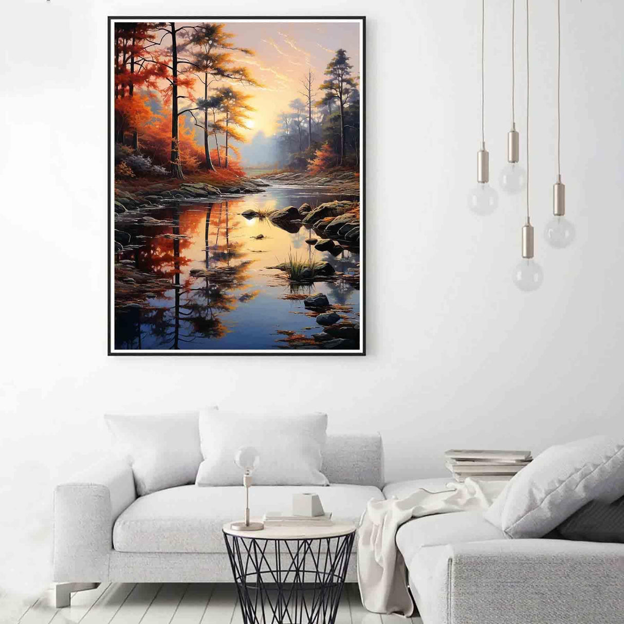 Zariocy 5D Diamond Art Kits for Adults Trees Lakes, DIY Diamond Painting Art Nature Scenery Round Full Drill Crystal Diamond Embroidery Paintings Arts Craft for Home Office Wall Decor 12x16 inch Zariocy
