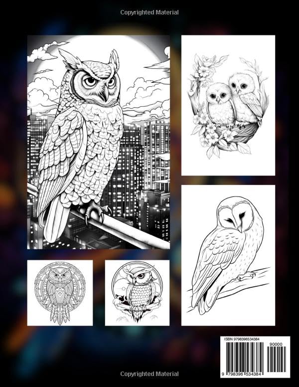 Owls: A Coloring Book Majosta
