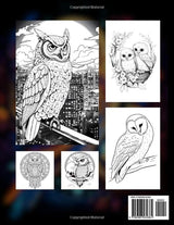 Owls: A Coloring Book Majosta
