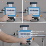 RENDGO 16x24 Large Format Pneumatic Sliding Dual-Platen Heat Press Machine with Infrared Positioning and Built-in Air Compressor,110V RENDGO