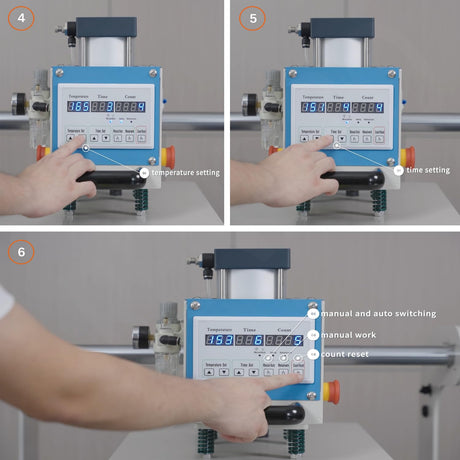 RENDGO 16x24 Large Format Pneumatic Sliding Dual-Platen Heat Press Machine with Infrared Positioning and Built-in Air Compressor,110V RENDGO