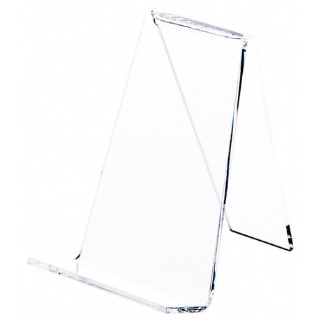 Plymor Clear Acrylic Book Easel with 1.125" Flat Ledge, 3.625" W x 4.25" D x 4.875" H Plymor