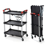 Olympia Tools 410-007 Pack-N-Roll 150 lbs Folding Collapsible Service Cart, Black/Red Olympia Tools