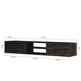 Atelier Mobili Floating TV Stand, 70 inch TV Stand for 75 inch TV, Floating TV Stand Wall Mounted, Floating Entertainment Center, TV Stands for Living Room, Black TV Stand (Black Oak) ATELIER MOBILI THE LEADER OF THE INTERCHANGEABLE FURNITURE