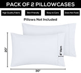 Utopia Bedding Queen Pillow Cases - 2 Pack - Envelope Closure - Soft Brushed Microfiber Fabric - Shrinkage and Fade Resistant Pillow Covers 20 X 30 Inches (Queen, White) Utopia Bedding