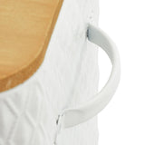 EMAX HOME Farmhouse Style Rectangle Bread Box with Wooden Lid Vertical Spacious Bread Storage Container for Kitchen Countertop White（16.5 * 9 * 6.3 Inches EMAX HOME