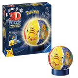 Ravensburger - Illuminated 3D Ball Puzzle - Pokémon - Ages 6+ - 72 Numbered Pieces to Assemble Without Glue - Light Base Included - 11547 Ravensburger