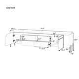 Merax Light Luxury Style 74.8'' TV Stand for TVs up to 80", Golden Decoration TV Cabinet with 4 Drawers and 2 Spacious Cabinets, Five Metal Legs for Living Room, White Merax