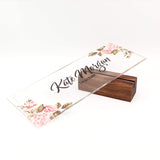 Personalized Desk Name Plate Plaque | Unique Gift | Wood Holder | Office Decor | Teacher Name Plate | Sign | Artswave ARTSWAVE