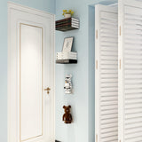 Fentec Invisible Floating Bookshelf, Wall Mounted Floating Bookshelves Heavy-Duty Book Organizers Hidden Book Shelf Metal Shelves Holder for Books Storage Bedroom Living Room Home Office, 4-Pack White FENTEC