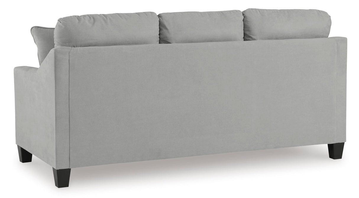 Signature Design by Ashley Adlai Casual 2-in-1 Queen Sofa Sleeper with Folding Memory Foam Mattress and 2 Toss Pillows, Light Gray Signature Design by Ashley