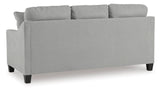 Signature Design by Ashley Adlai Casual 2-in-1 Queen Sofa Sleeper with Folding Memory Foam Mattress and 2 Toss Pillows, Light Gray Signature Design by Ashley