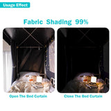 NKM 2pcs Blackout Bottom bunk Bed Curtain,bunkbed Curtains for The Bottom bunk,Dorm Bed Curtains with Black Shading Coating for Students Single Sleeper NKM