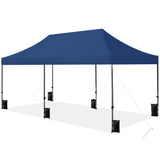 Yaheetech Heavy Duty Pop Up Canopy Tent, 10x20 Commercial Instant Shelter Tent for Wedding, Parties, Adjustable Outdoor Canopy with Wheeled Carry Bag, 6 Sandbags & 10 Stakes, Navy Blue Yaheetech