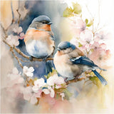 SHEGZHUC Diamond Painting Birds and Flowers 11.8x11.8 in Lovebirds Cherry Blossom Flower Cross Stitch Diamond Art Round Full Drill Diamond Painting for Wall Decor SHEGZHUC