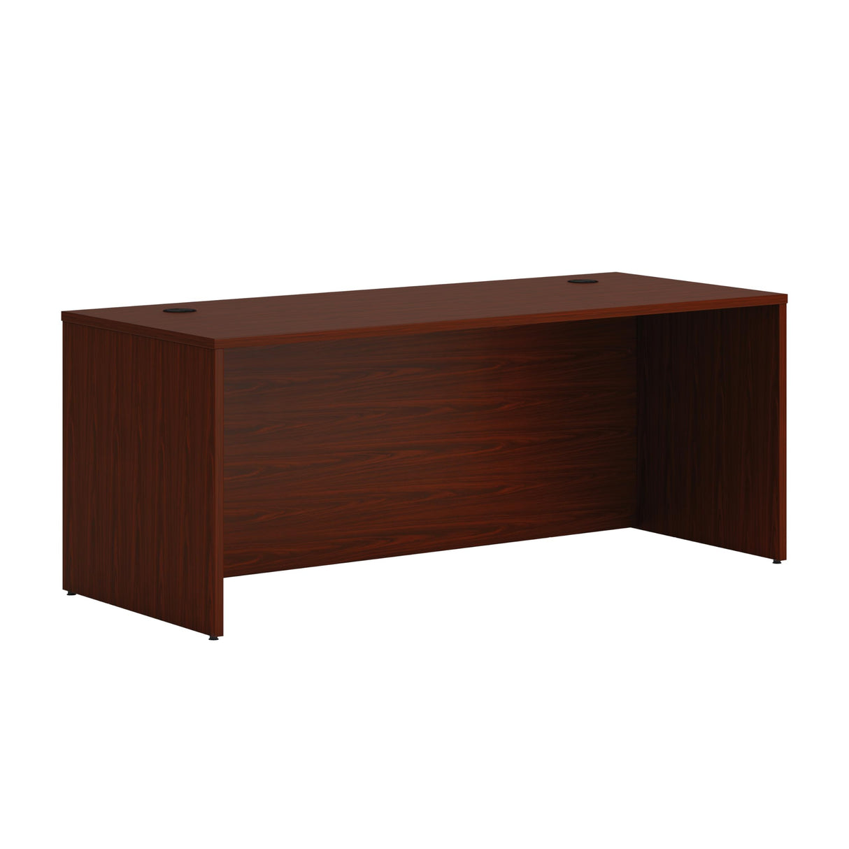 HON MOD Executive Desk 72-Inch Large Computer Desk Shell, Thick Wooden Laminate, Modern Table with Cord Management, 72" W x 30" D x 29" H, Traditional Mahogany HON
