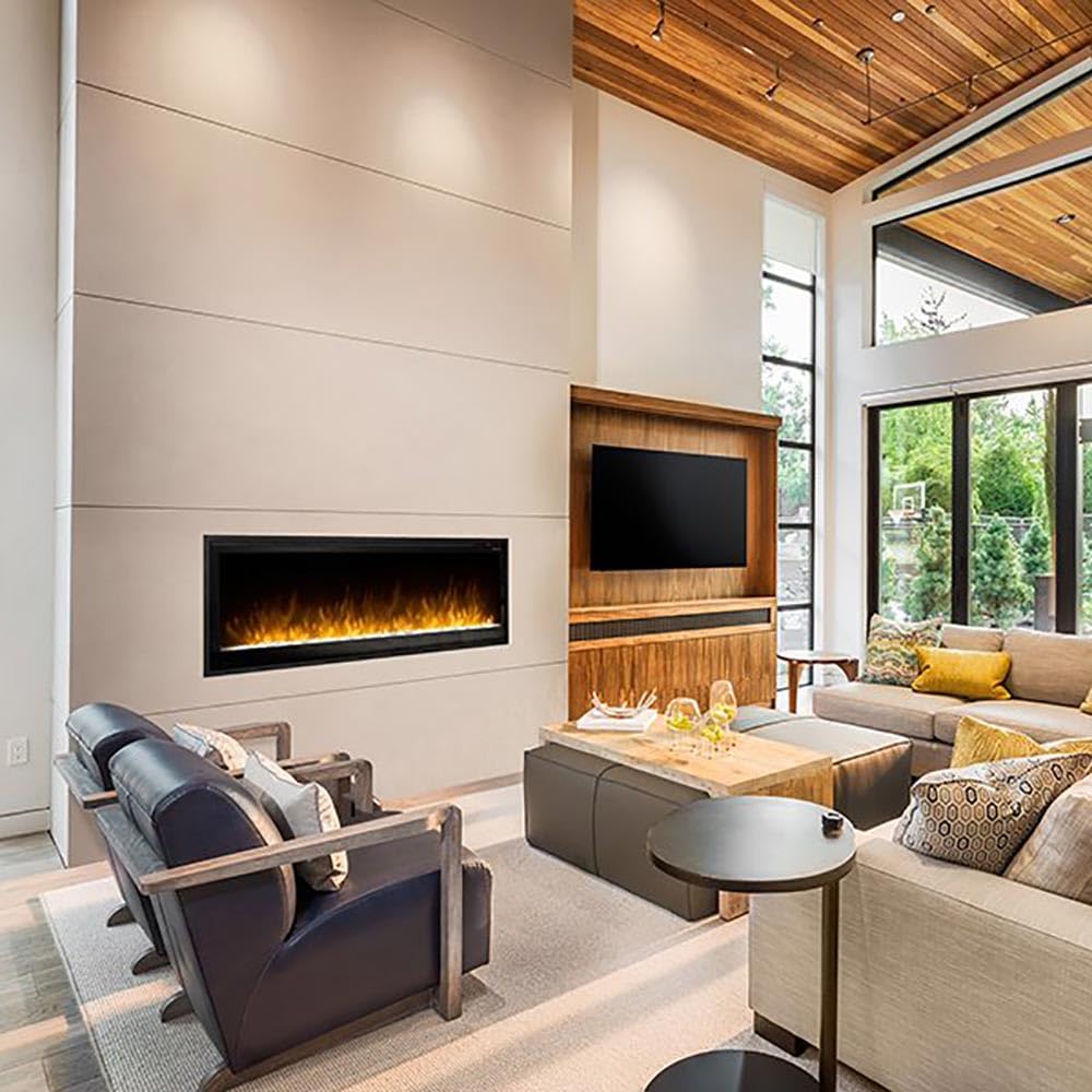 Dimplex 60 Inch Slim Built-in Linear Electric Fireplace | Shallow 4-Inch Depth with Multi-Fire Color Technology, Remote and Acrylic Crystal Ember Bed Included - Sits Flush in Most Home Frames DIMPLEX