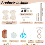 ACRNIGHEET DIY Owl Macrame Kit with Instruction - Handmade White Owl Hanging Ornament Boho Hand Woven Macrame Making Kit for Home Decor ACRNIGHEET