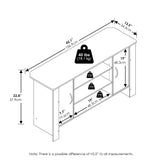 Furinno Econ Stand Entertainment Center, 50-Inch TV, White Furinno