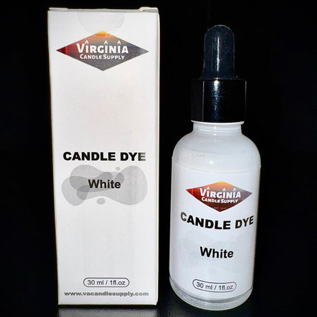 White Liquid Candle Dye Concentrated (1 oz Bottle with Dropper) Soy Candle, Paraffin Wax, Gel Wax, Natural Wax Blends, for Candles, Wax Melts, Snap Bars Virginia Candle Supply