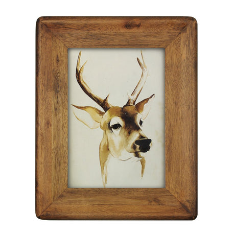 icheesday Picture Frame 5x7 Inch,Rustic Wood Photo Frames with Real Glass,Wall Hanging and Tabletop Standing,Vertical or Horizontal Display (Brown) icheesday