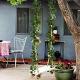 HO2NLE 12 Pack 84 Feet Artificial Fake Hanging Vines Plant Faux Silk Green Leaf Garlands Home Office Garden Outdoor Wall Greenery Cover Jungle Party Decoration HO2NLE
