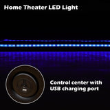 SIENWIEY Power Leather Recliner Sofa Set with LED Lights, Recliner Couch Set for Living Room Furniture Sets,Leather Couch with USB Port/Reading Lamp,Sofa+Chair+Chair SIENWIEY